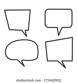 Vector speech bubble icons. Layout element for web, brochure, presentation or infographics.