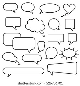 Vector speech bubble icons. Layout element for web, brochure, presentation or infographics.