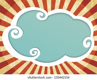 vector speech Bubble japanese style on sunshine Background.