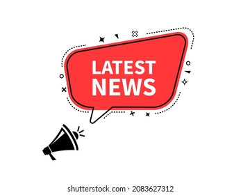 Vectorreflexblase Neueste News Megaphone-Label