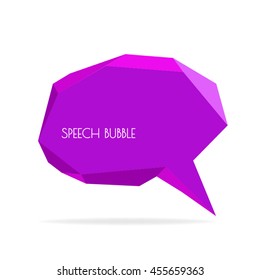 vector speech bubble. low polygon speech bubble
