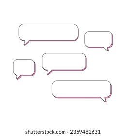 Vector speech bubble message balloon dialog communication comic cartoon.