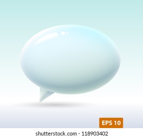 Vector speech bubble in modern glossy style