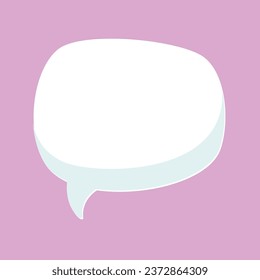 Vector speech bubble on pinkbackground.