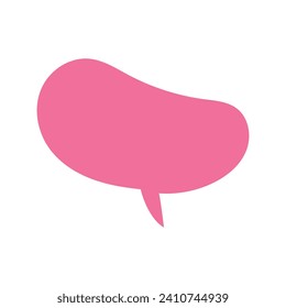 Vector speech bubble on white background.