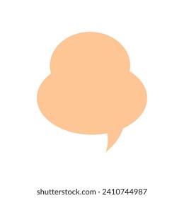Vector speech bubble on white background.