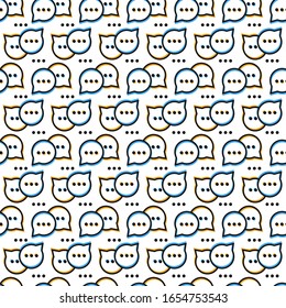 Vector speech bubble pattern for chat, sms message app, website. Bubble talk background cartoon style. 10 eps