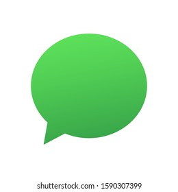 Vector speech bubble placed on white background.