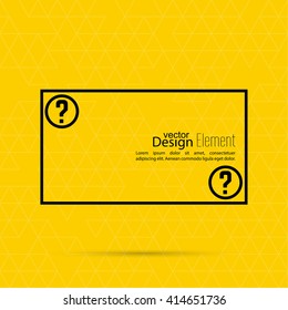 Vector speech bubble with question mark. FAQ sign icon.