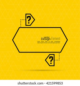 Vector speech bubble with question mark. FAQ sign icon. 