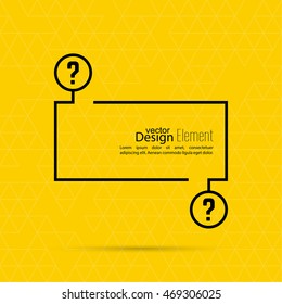 Vector speech bubble with question mark. FAQ sign icon.                    