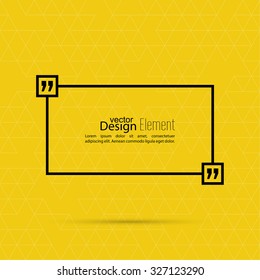 Vector speech bubble with quotation mark. Quote sign icon.       