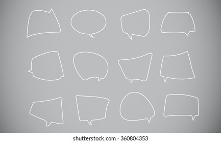 Vector speech bubble set 1