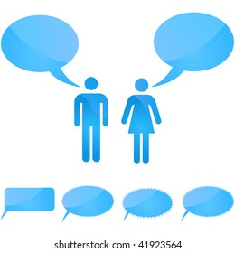 Vector speech bubble. Vector set.