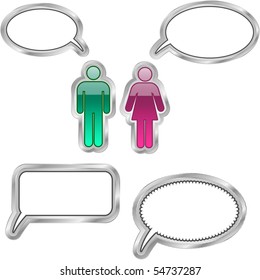 Vector speech bubble. Vector set.