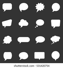 Vector speech bubbles and dialog balloons icons