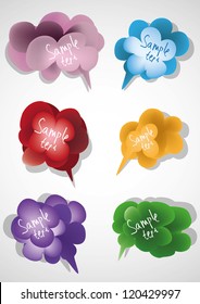 vector speech bubbles eps10. Image contain transparency and various blending modes