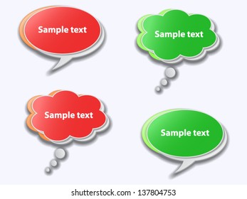 Vector speech bubbles. File is in eps10 format.
