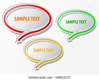 Vector speech bubbles. File is in eps10 format.