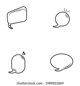 Vector speech bubbles in flat design