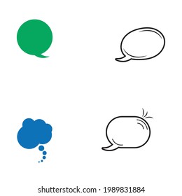 Vector speech bubbles in flat design