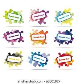 vector speech bubbles puzzle form eps10