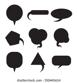 Vector speech bubbles set.