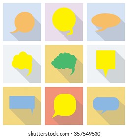 Vector speech bubbles set.