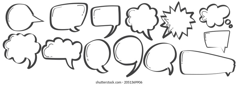 Vector of speech bubbles set. Speech bubble.