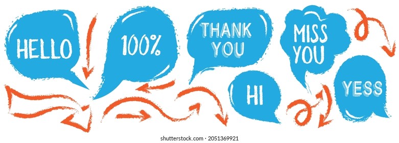 Vector of speech bubbles set. Speech bubble.