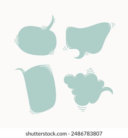 Vector speech bubbles set. Shapes for backdrops as call out clouds. Backgrounds for conversation or communication concept, quotes, messages, chats.