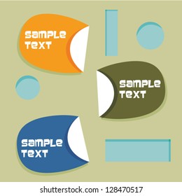 vector speech bubbles or stickers set