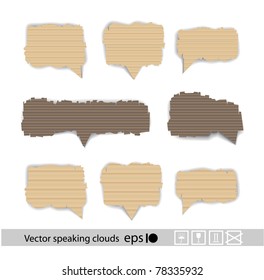 Vector speech bubbles for the text. Cardbox style