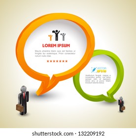 Vector speech business concepts with  icons / can use for info-graphic / loop business report or plan / modern template / education template / business brochure /  system diagram