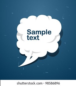 Vector speech cloud banner)
