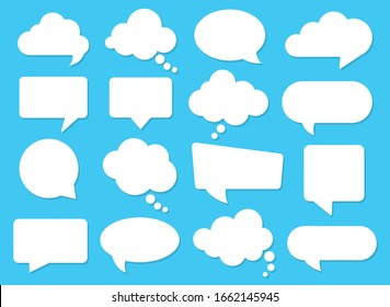 Vector speech clouds chat bubble icon. Vector illustration