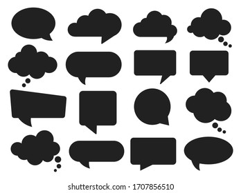 Vector Speech Clouds Chat Bubble Icon. Vector Illustration