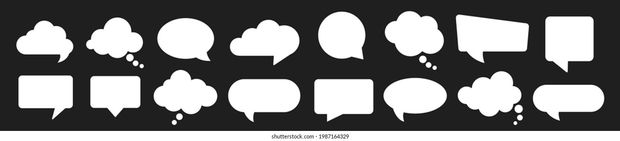 Vector speech clouds chat bubble icon. Vector illustration