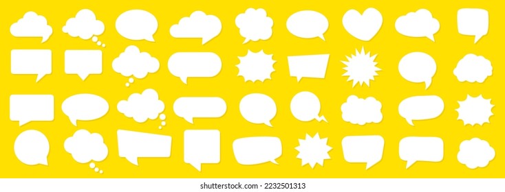 Vector speech clouds chat bubble icon. Vector illustration