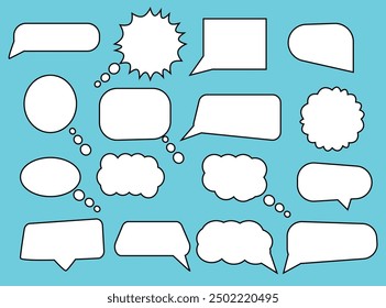 Vector speech clouds chat bubble icon. Vector illustration.