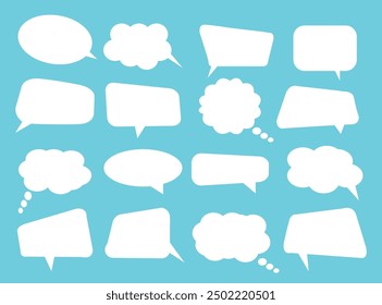 Vector speech clouds chat bubble icon. Vector illustration.