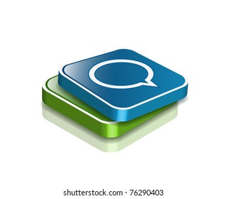 vector speech  icon web design element.