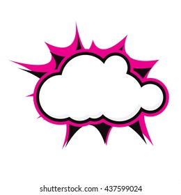 vector Speech red blue green black Yellow Bubble in Pop-Art Style on white background