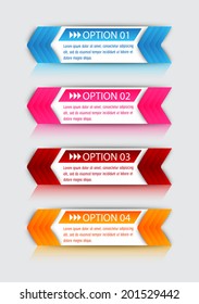 vector speech templates for text. arroow colorful text box.