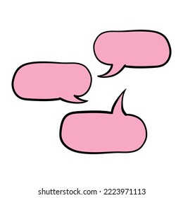 vector speech text bubble soft pink color png