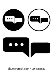 Vector Speech and Text Message Icon Set 