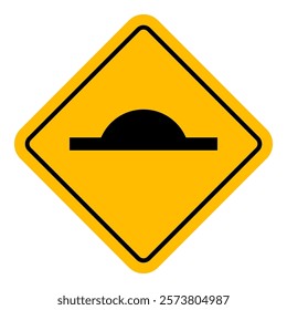 Vector Speed Bump Sign Illustration