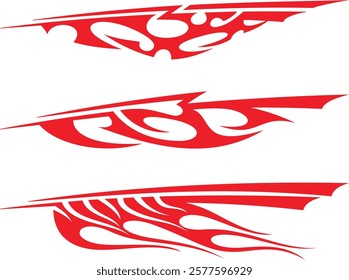 Vector speed flames for vehicle vinyl decals and wraps. Ready-to-cut graphics, great for racing cars, off-road and sport vehicles, hot rod automobiles, ATVs, trucks, motors and bikes.