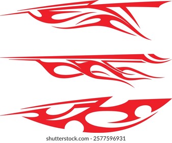 Vector speed flames for vehicle vinyl decals and wraps. Ready-to-cut graphics, great for racing cars, off-road and sport vehicles, hot rod automobiles, ATVs, trucks, motors and bikes.