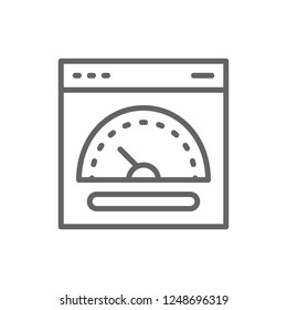 Vector speed hosting, fast server line icon. Symbol and sign illustration design. Isolated on white background